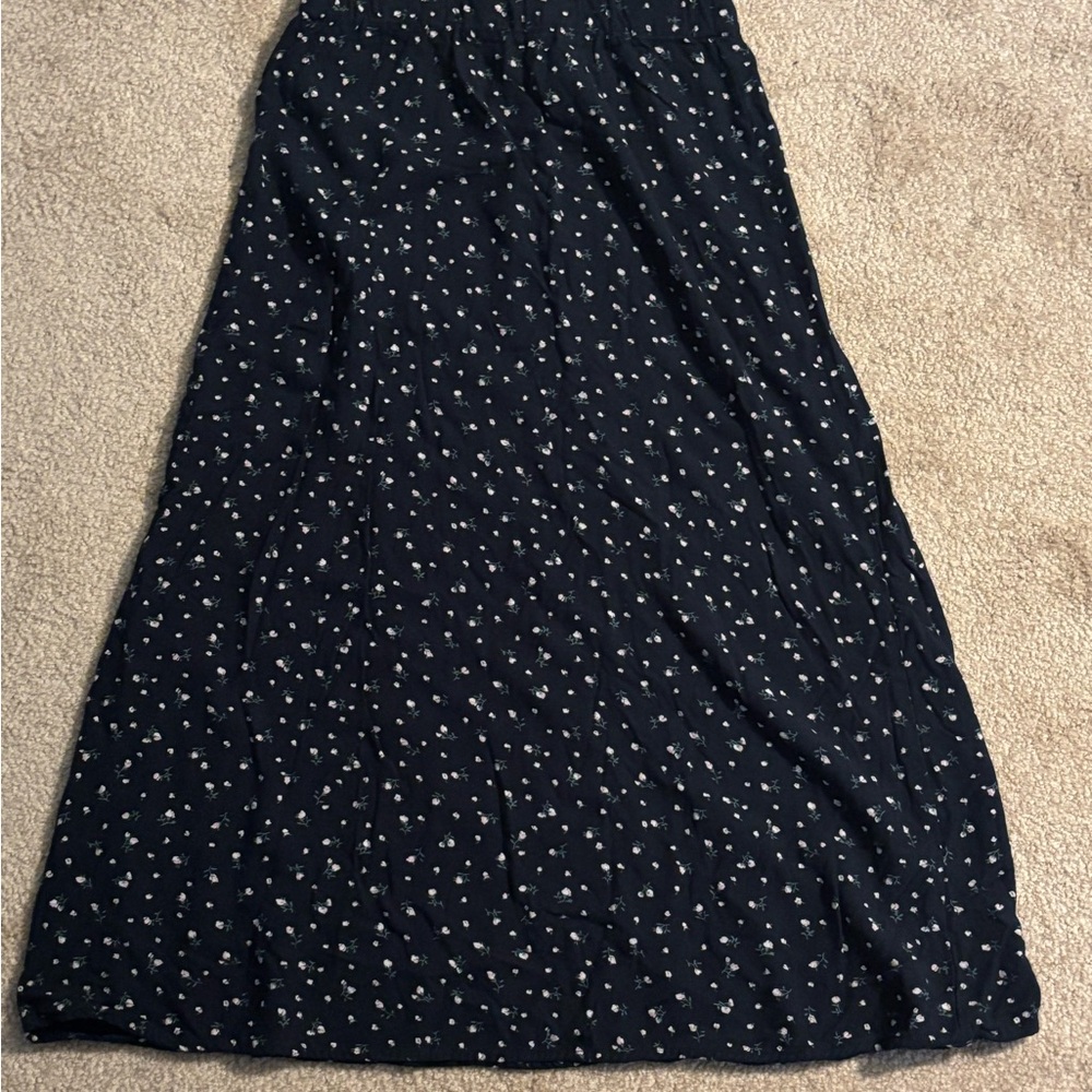 Brandy Melville Floral Navy Maxi Skirt - Picture 2 of 3